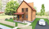 Small house with attic 3D Model