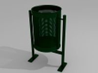 City trash can 3D Model