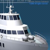 Hydrofoil boat 3D Model