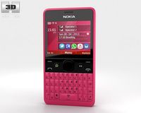 Nokia Asha 210 Pink 3D Model