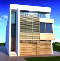 Download free One fasade modern building 3D Model