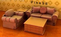 04combination Sofa009 3D Model