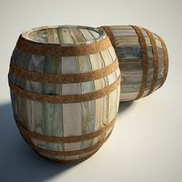 Wooden barrel 3D Model