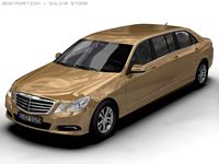 2010 Mercedes Benz EClass Limo 3D Model
