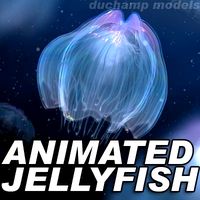 Animated Jellyfish 3D Model