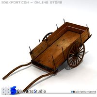 Ancient chariot 3D Model