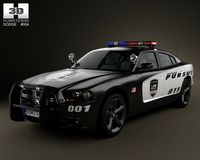 Dodge Charger Police 2011 3D Model