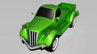 Cartoon pickup truck 3D Model