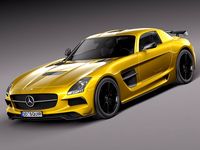 Mercedes SLS AMG Black 2013 3D Model