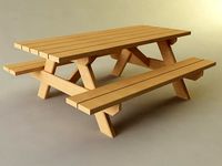 Picnic Table 3D Model