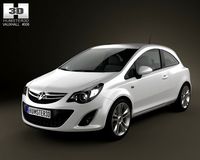 Vauxhall Corsa 3door 2011 3D Model