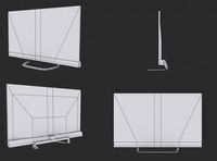 LG Smart TV Low Poly 3D Model