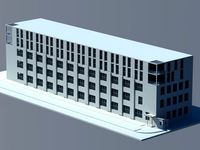Factory office building 3D Model