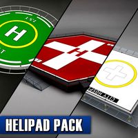 Helipad pack 3D Model