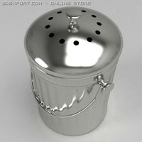 Small kitchen compost bin 3D Model