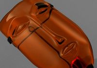 Glass Mask With Candle 3D Model