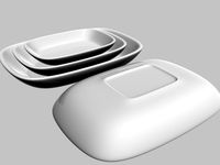 A set of plates 3D Model