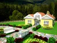 Village house with landscape design 3D Model