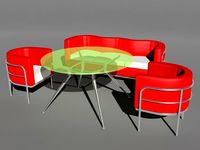 Sofa and Armchair 3D Model