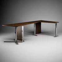 CGAxis Office Desk Corner Unit 39 3D Model