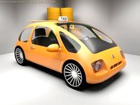 Futuristic Mini Taxi Alice 3D Model