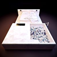 Bed with bath 3D Model