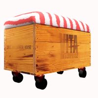 Storage bench with wheels 3D Model