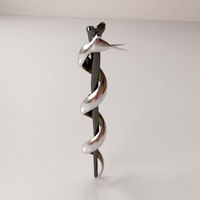 Rod of Asclepius 3D Model