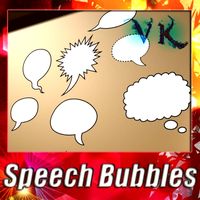 12 Speech Bubbles Collection 3D Model