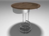 Coffee shop table and chair 3D Model