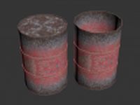 Lowpoly barrel 3D Model