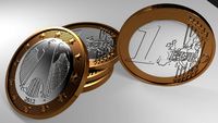1 EURO COIN 3D Model