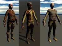 Peasant mens 3 model pack 3D Model