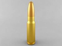 7.62x39 Cartridge 3D Model
