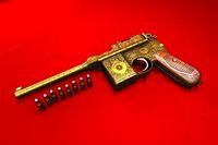 Mauser 1930 gun gold with gravy 3D Model