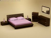 Oreon bedroom set 3D Model