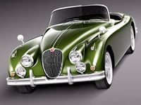 Jaguar XK150 roadster 1957 3D Model