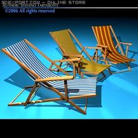 Deck chair 3D Model