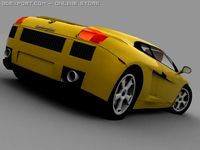 Lamborghini Gallardo Low Poly 3D Model