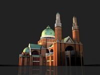 Belgium brussels Basilica of the Sacred Heart 3D Model