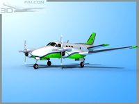 Falcon3D E90 King Air F09 3D Model