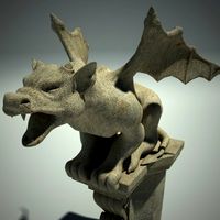 Stone Gargoyle Statue 01 3D Model