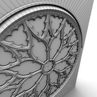 Medieval Gothic Windows Set 3D Model