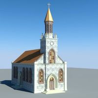 Colonial church 3D Model
