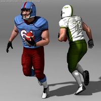 Football Player RIGGED 3D Model