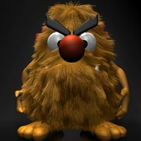 Hairy Monster Rigged 3D Model