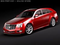 Cadillac CTS 2010 Sport Wagon 3D Model