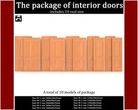 The package of classic interior doors 3D Model