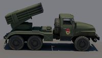 Ural BM21 Grad 3D Model