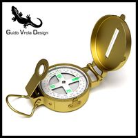 Professional brass compass 3D Model